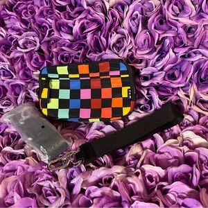 Colorful Checkered Wristlet